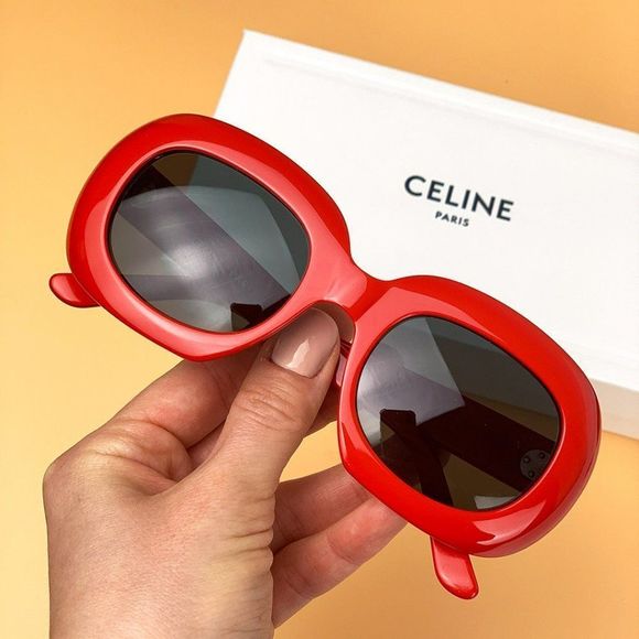 Celine CL40070I 66N BRAND NEW Sunglasses Square Red Grey Women - Picture 3 of 9